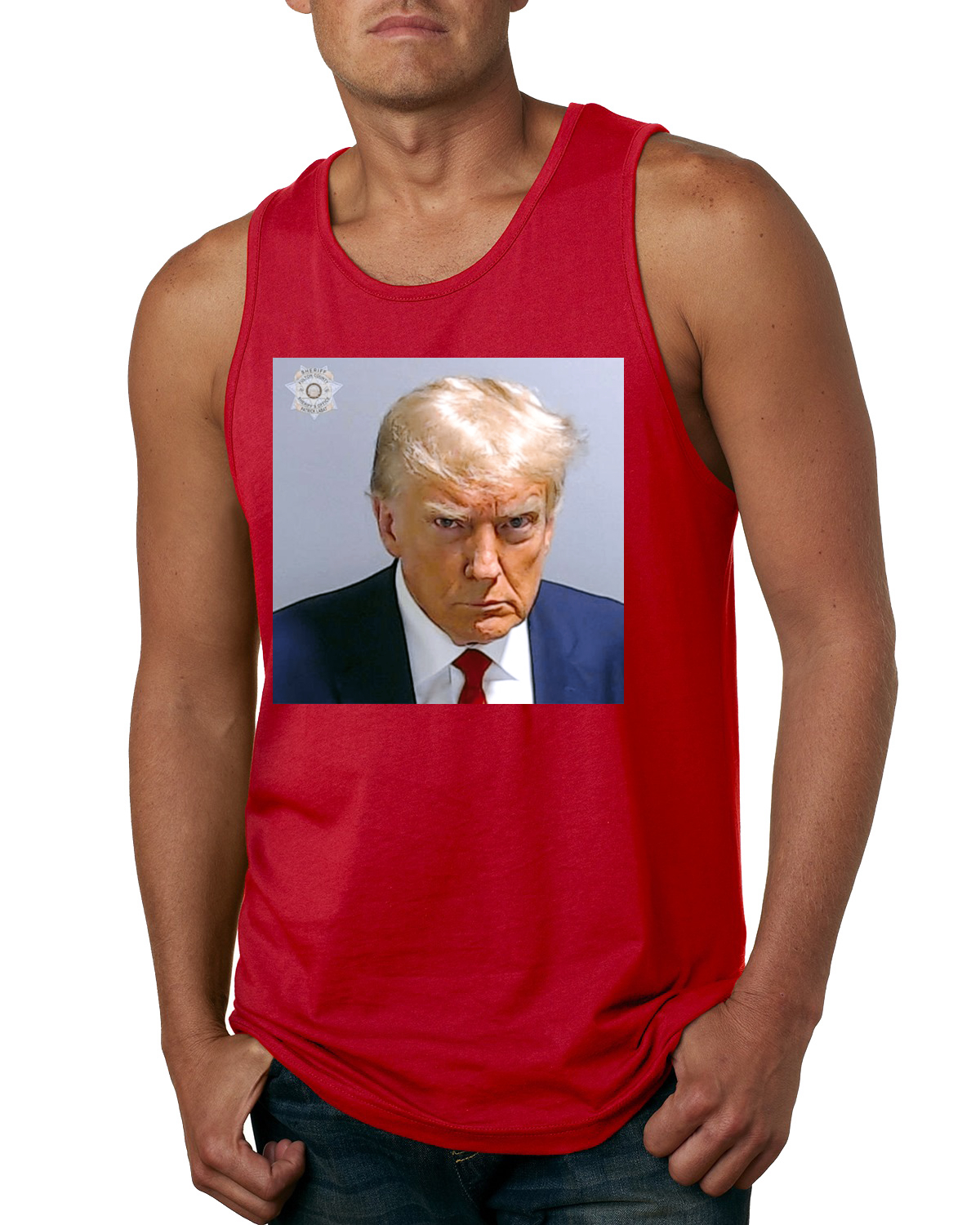 Camiseta sin mangas Trump Not Guilty Mugshot Georgia Political para hombre - Imagen 6 de 8