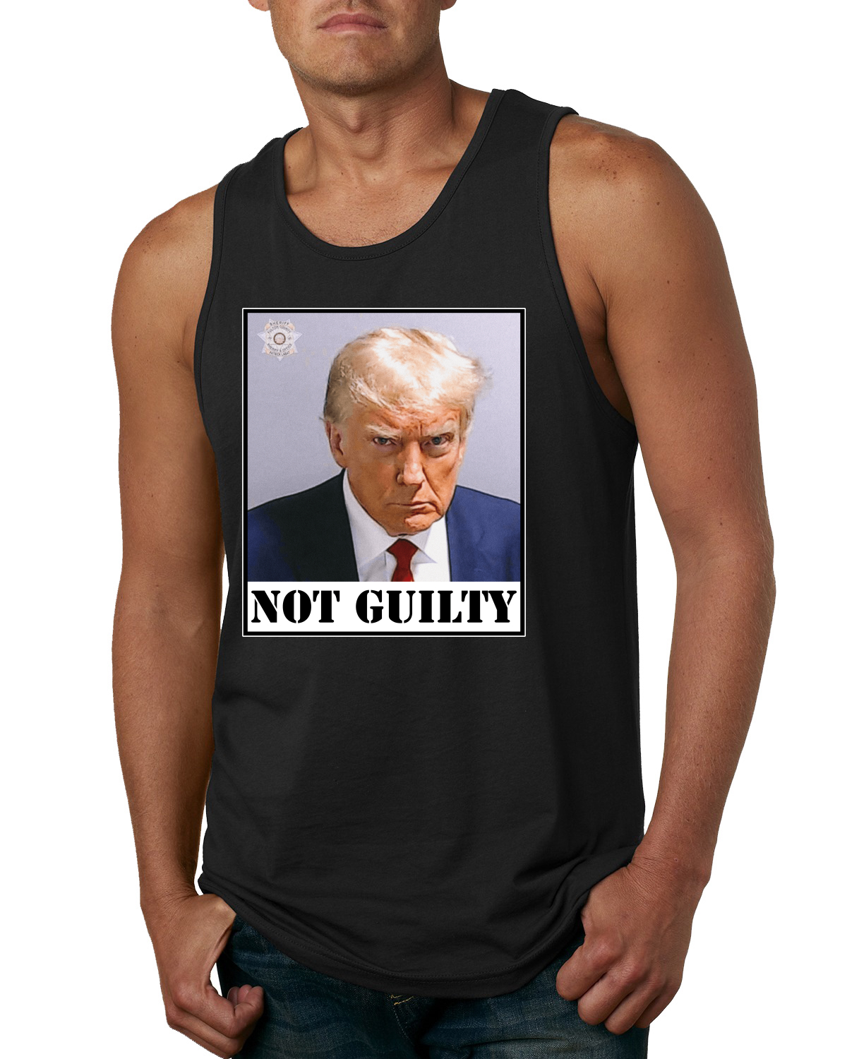 Camiseta sin mangas oficial de Georgia Not Guilty Pro Trump 2024 para hombre - Imagen 3 de 9
