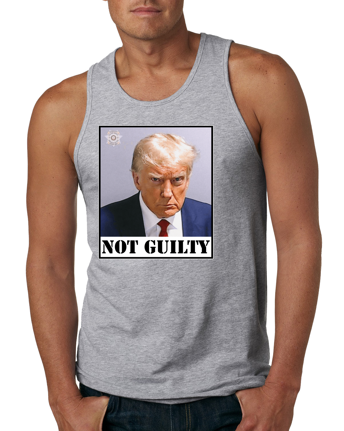 Camiseta sin mangas oficial de Georgia Not Guilty Pro Trump 2024 para hombre - Imagen 5 de 9