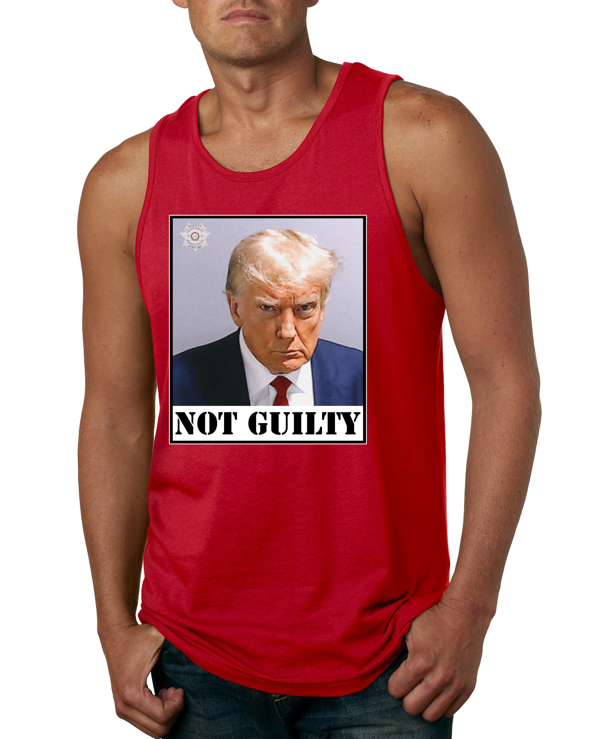 Camiseta sin mangas oficial de Georgia Not Guilty Pro Trump 2024 para hombre - Imagen 7 de 9