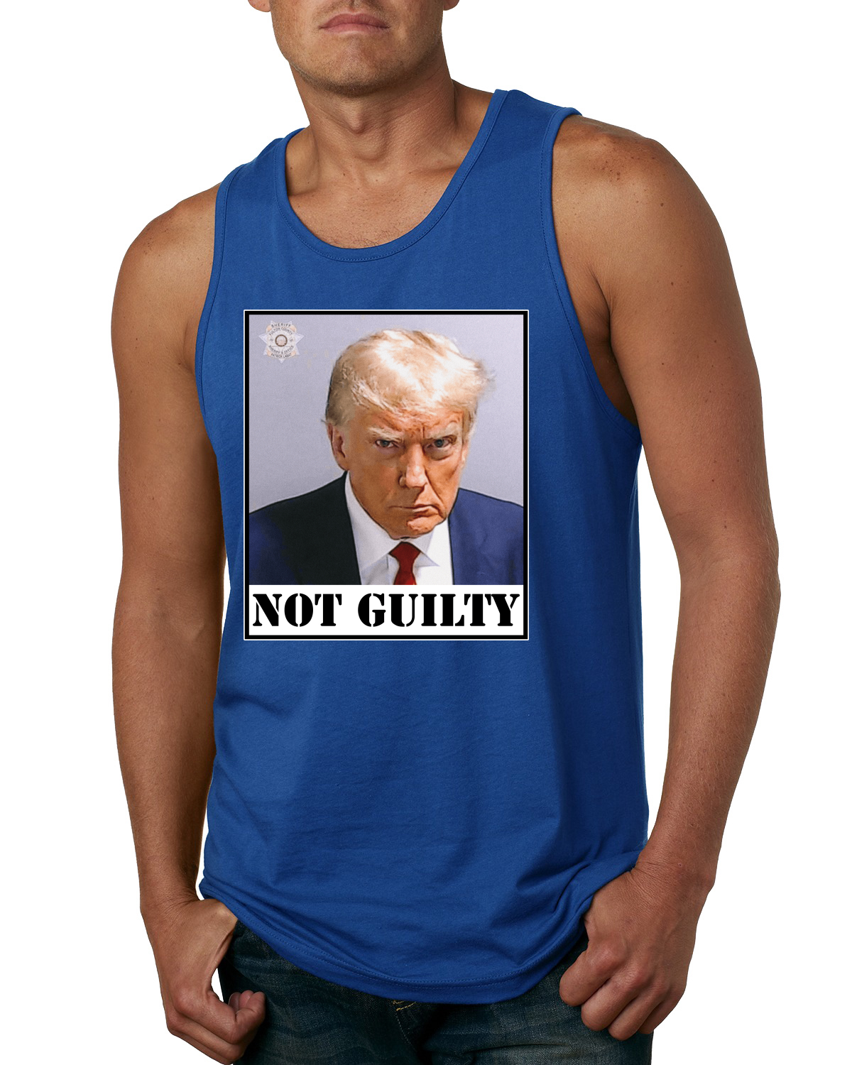 Camiseta sin mangas oficial de Georgia Not Guilty Pro Trump 2024 para hombre - Imagen 8 de 9