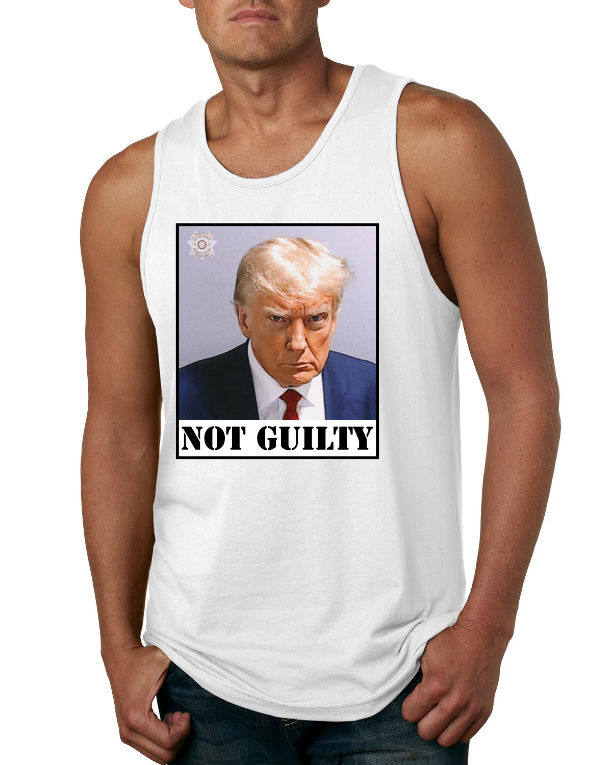 Camiseta sin mangas oficial de Georgia Not Guilty Pro Trump 2024 para hombre - Imagen 9 de 9