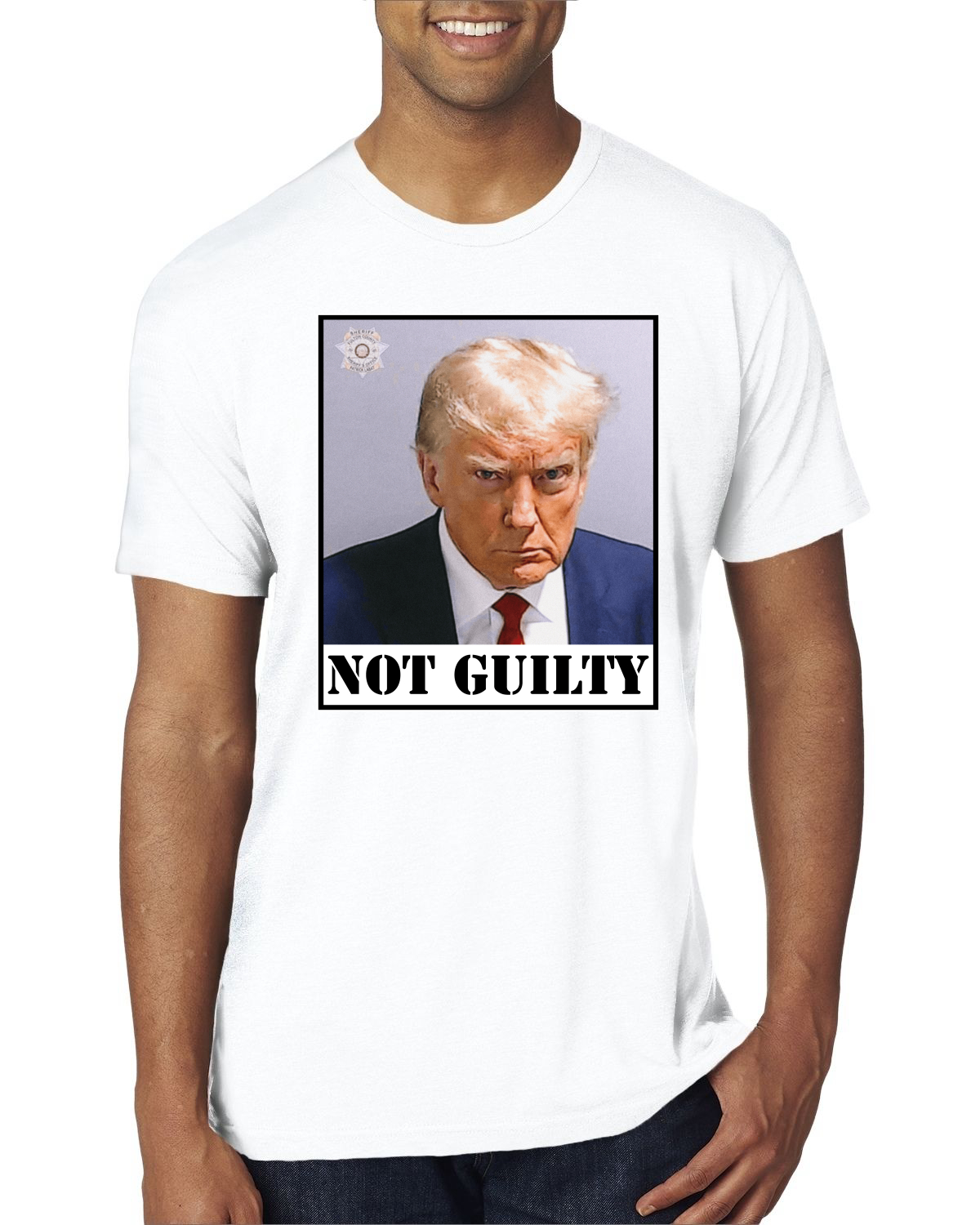 Camiseta Oficial Georgia Taz Shot Not Guilty Pro Trump 2024 Hombres Premium TriBlend - Imagen 17 de 17