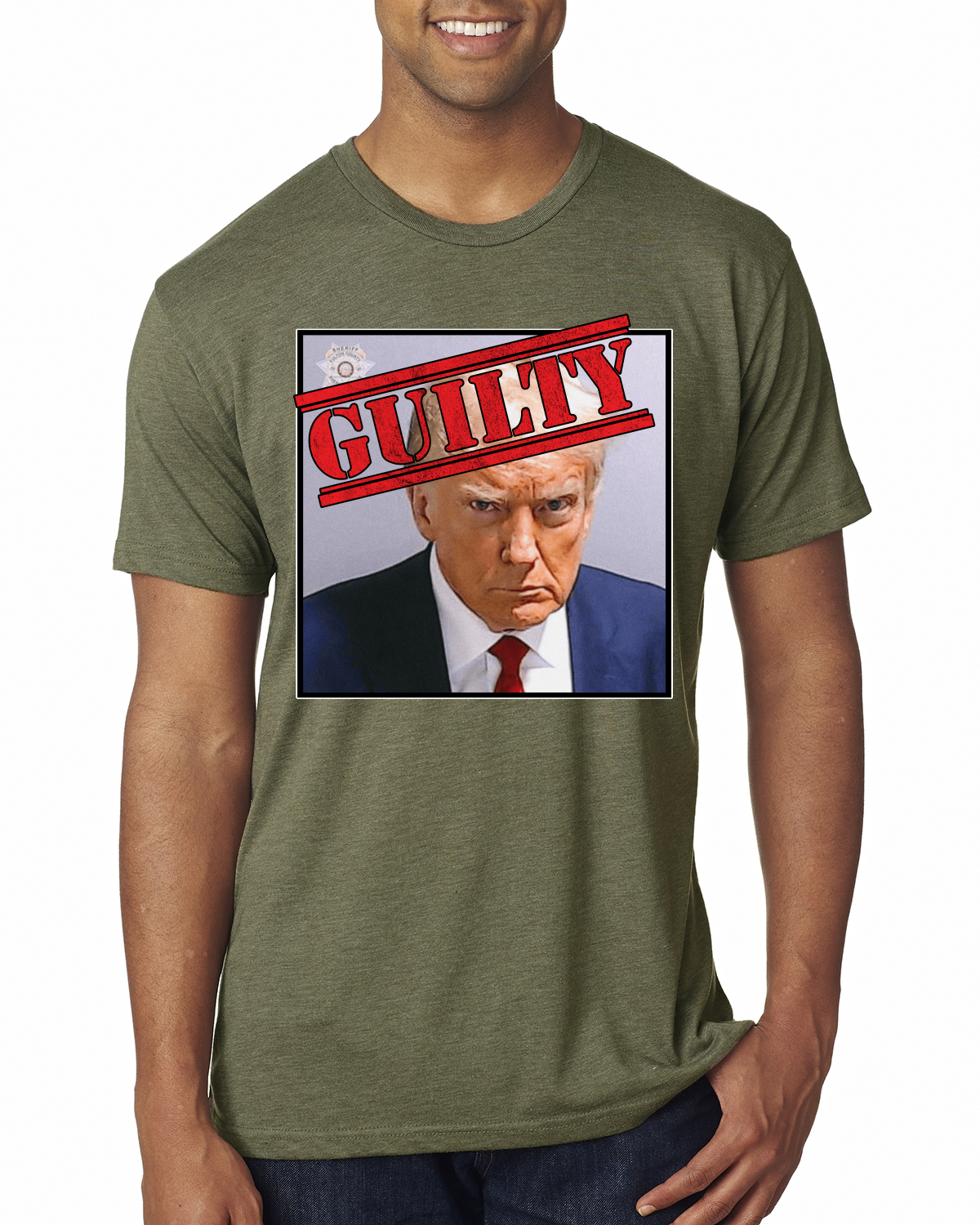 Camiseta Guilty Donald Trump Oficial Georgia Taz Shot Hombres Premium TriBlend - Imagen 12 de 17