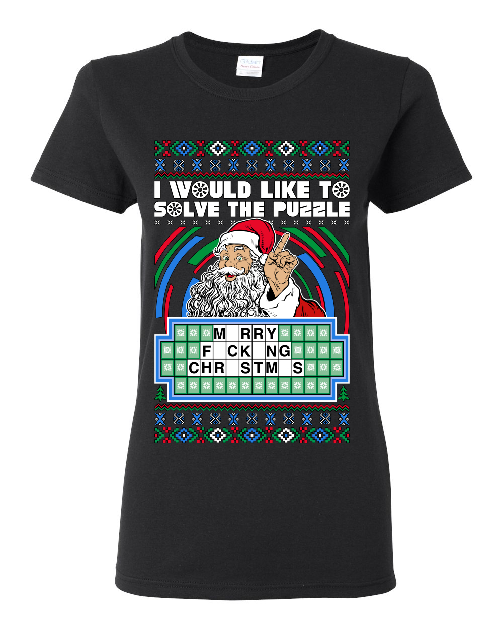 Camiseta gráfica para mujer Santa Game Show Id Like To Solve the Puzzle - Imagen 3 de 14