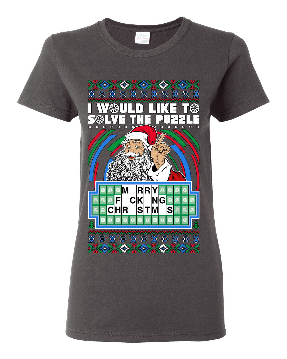 Camiseta gráfica para mujer Santa Game Show Id Like To Solve the Puzzle - Imagen 4 de 14