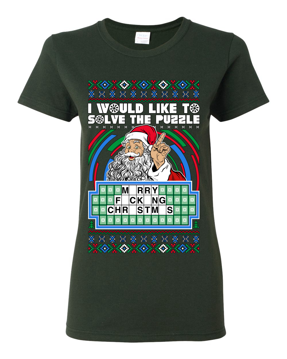 Camiseta gráfica para mujer Santa Game Show Id Like To Solve the Puzzle - Imagen 5 de 14