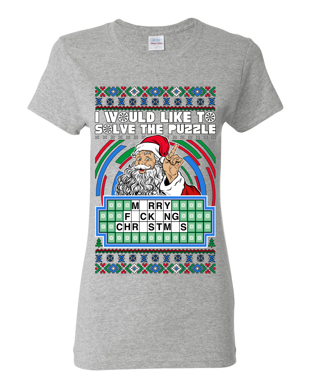 Camiseta gráfica para mujer Santa Game Show Id Like To Solve the Puzzle - Imagen 6 de 14
