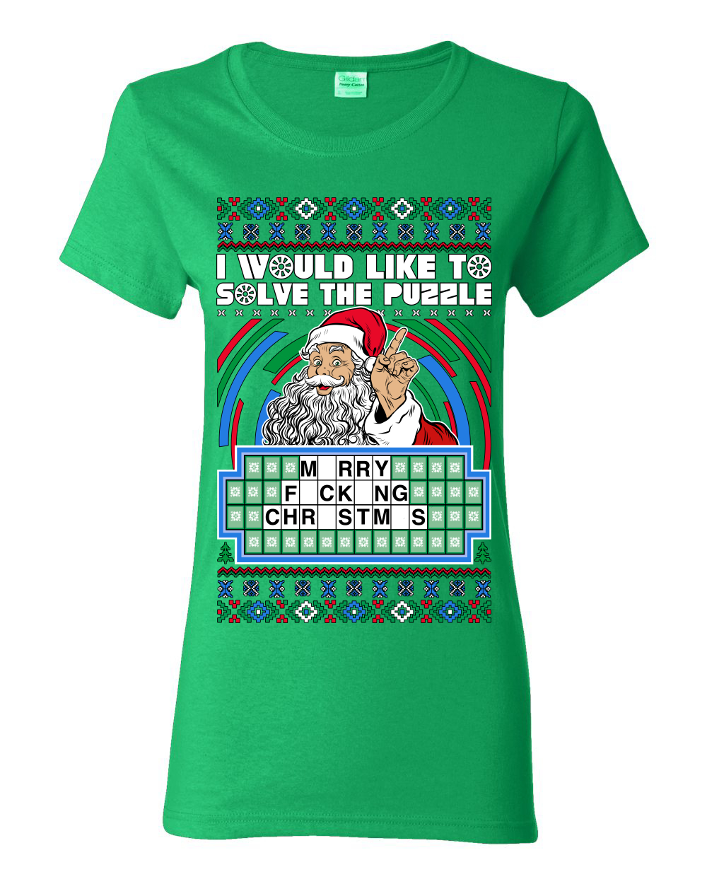 Camiseta gráfica para mujer Santa Game Show Id Like To Solve the Puzzle - Imagen 7 de 14