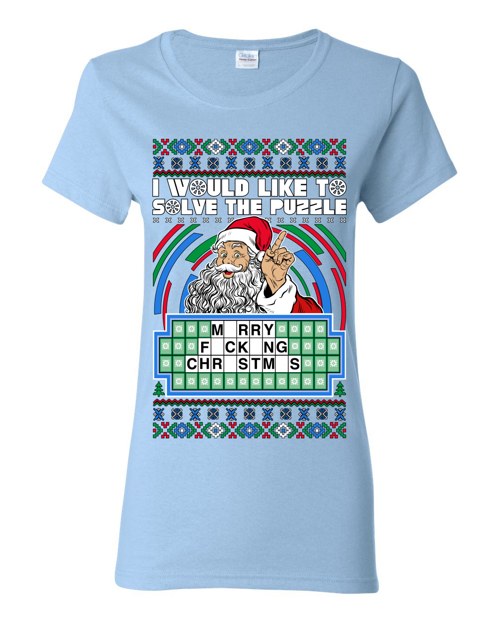 Camiseta gráfica para mujer Santa Game Show Id Like To Solve the Puzzle - Imagen 14 de 14