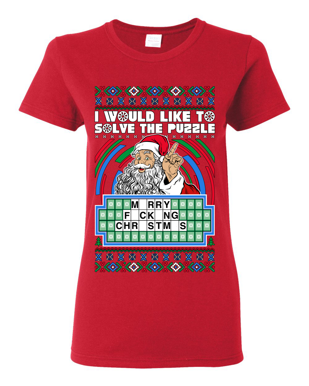 Camiseta gráfica para mujer Santa Game Show Id Like To Solve the Puzzle - Imagen 11 de 14