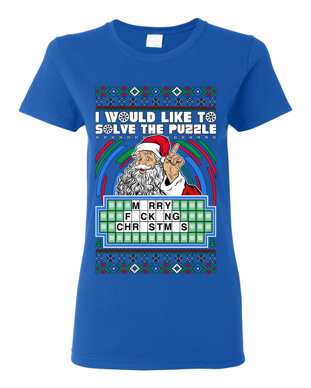 Camiseta gráfica para mujer Santa Game Show Id Like To Solve the Puzzle - Imagen 12 de 14