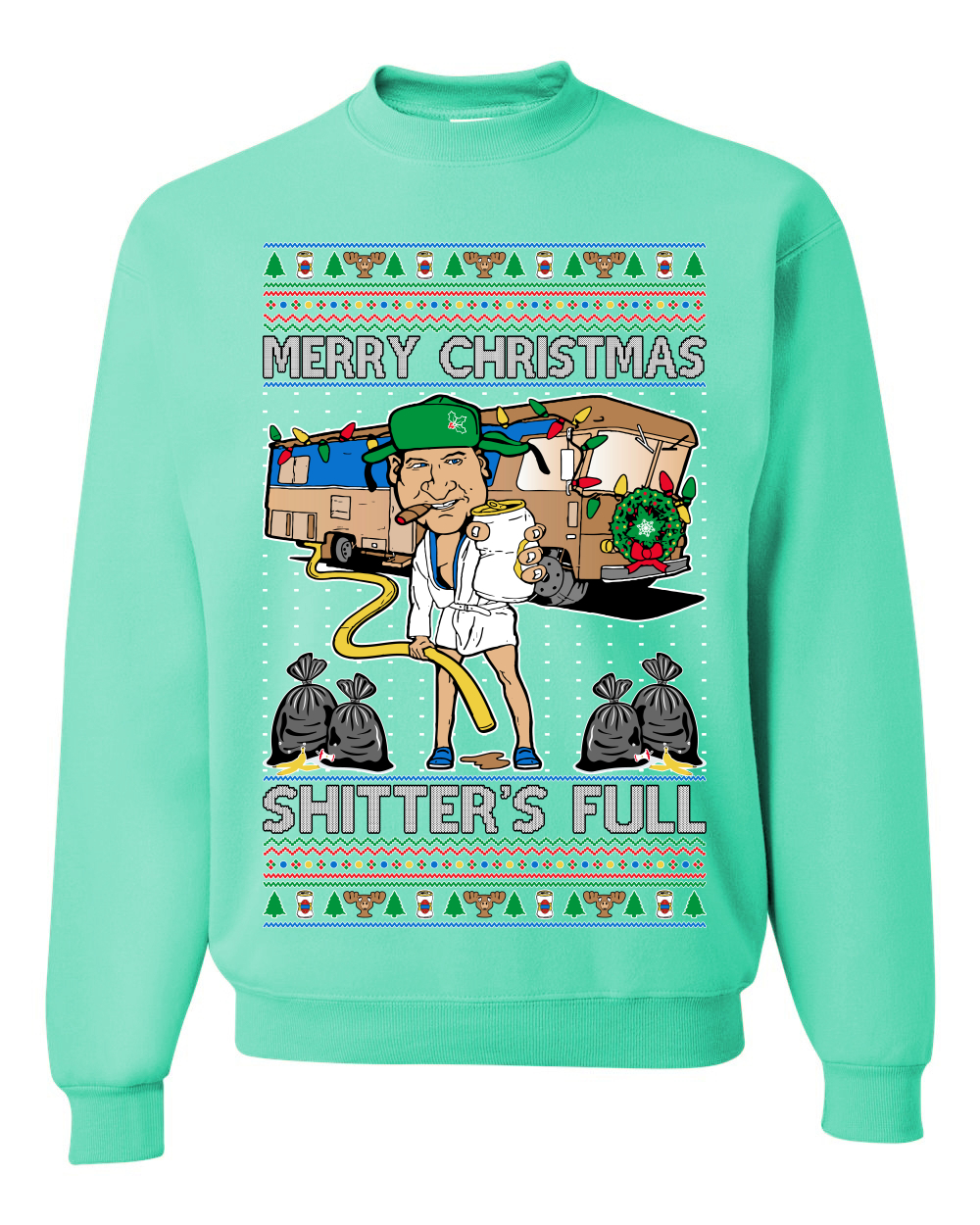 Merry Christmas Shitters Full Unisex Crewneck Sweatshirt