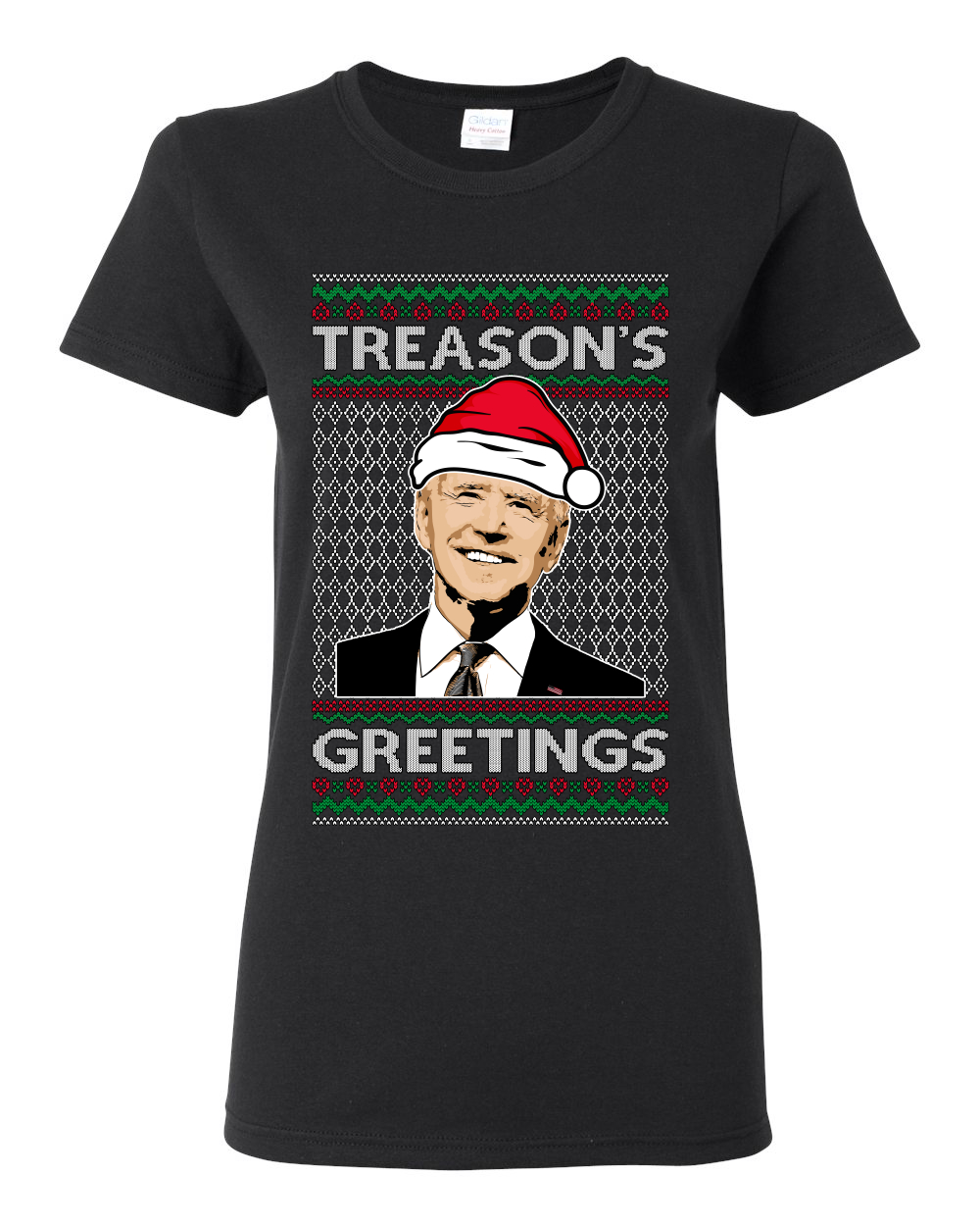 Camiseta gráfica para mujeres Treasons Greetings Biden President humor - Imagen 3 de 14
