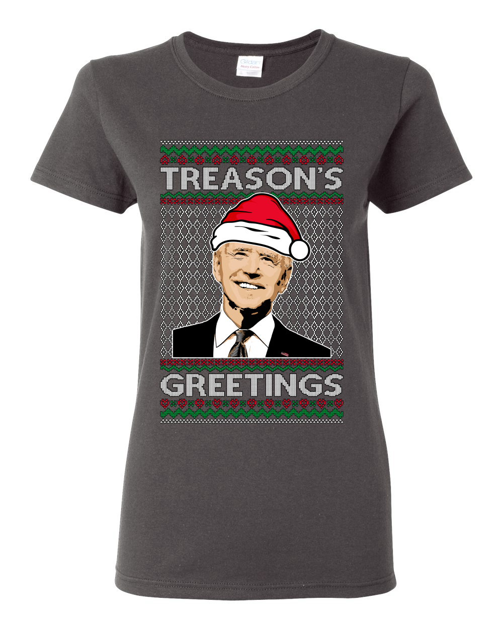Camiseta gráfica para mujeres Treasons Greetings Biden President humor - Imagen 4 de 14