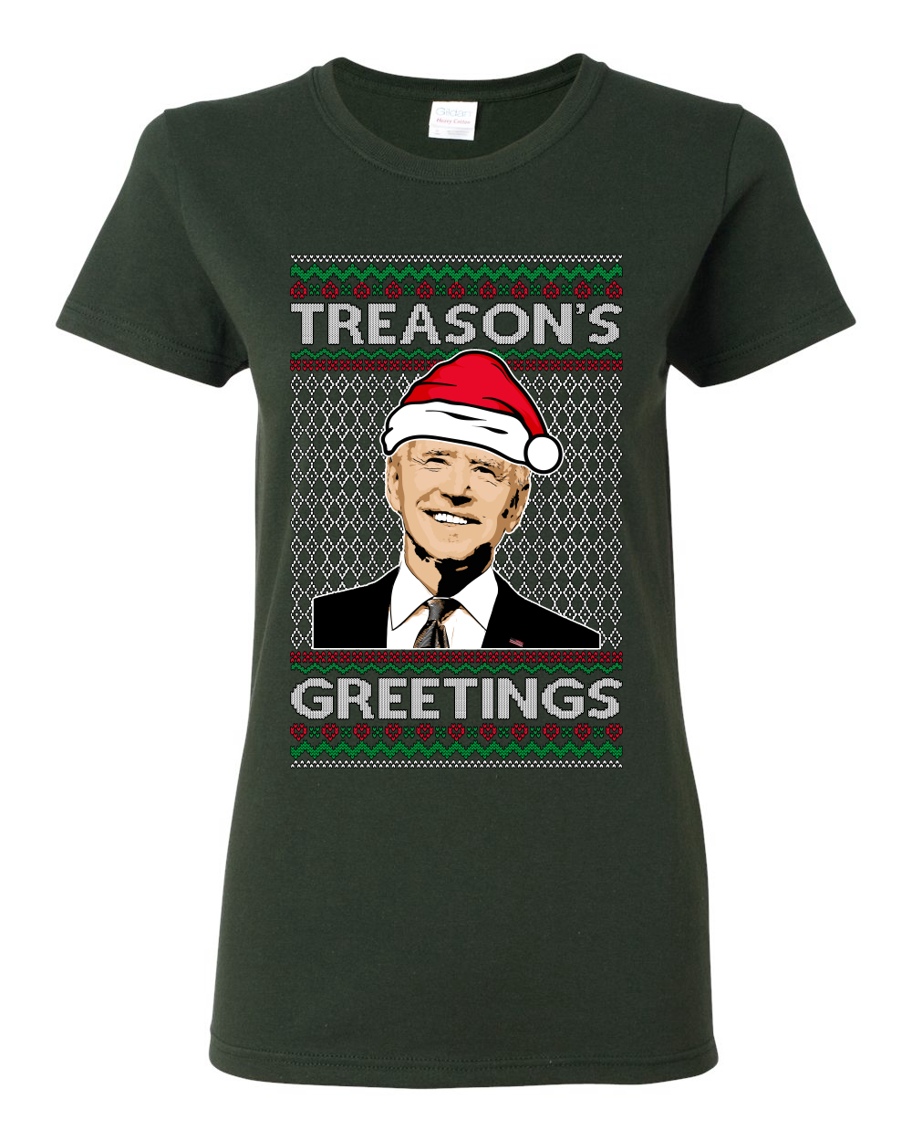 Camiseta gráfica para mujeres Treasons Greetings Biden President humor - Imagen 5 de 14