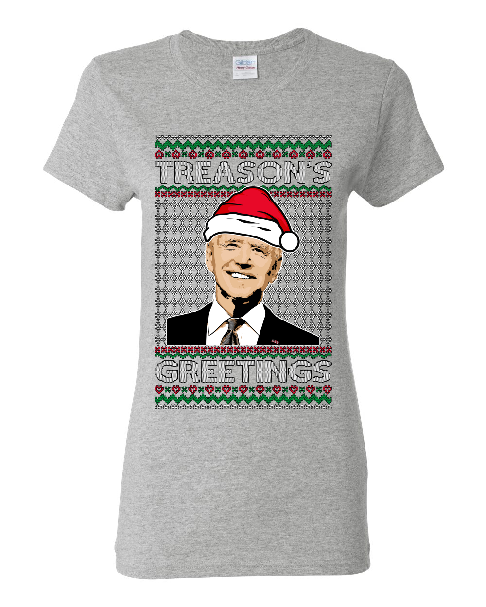 Camiseta gráfica para mujeres Treasons Greetings Biden President humor - Imagen 6 de 14