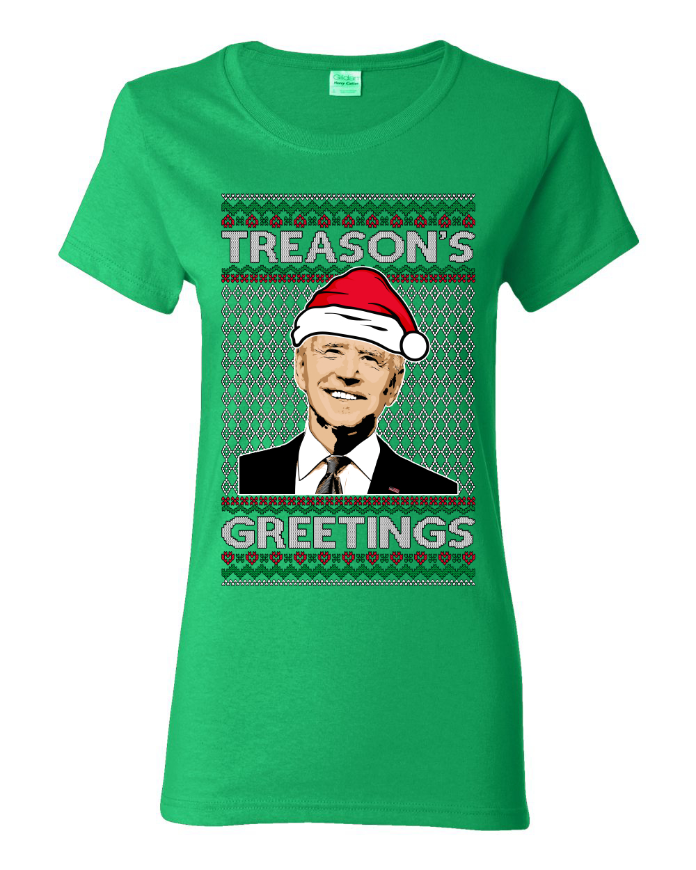 Camiseta gráfica para mujeres Treasons Greetings Biden President humor - Imagen 7 de 14