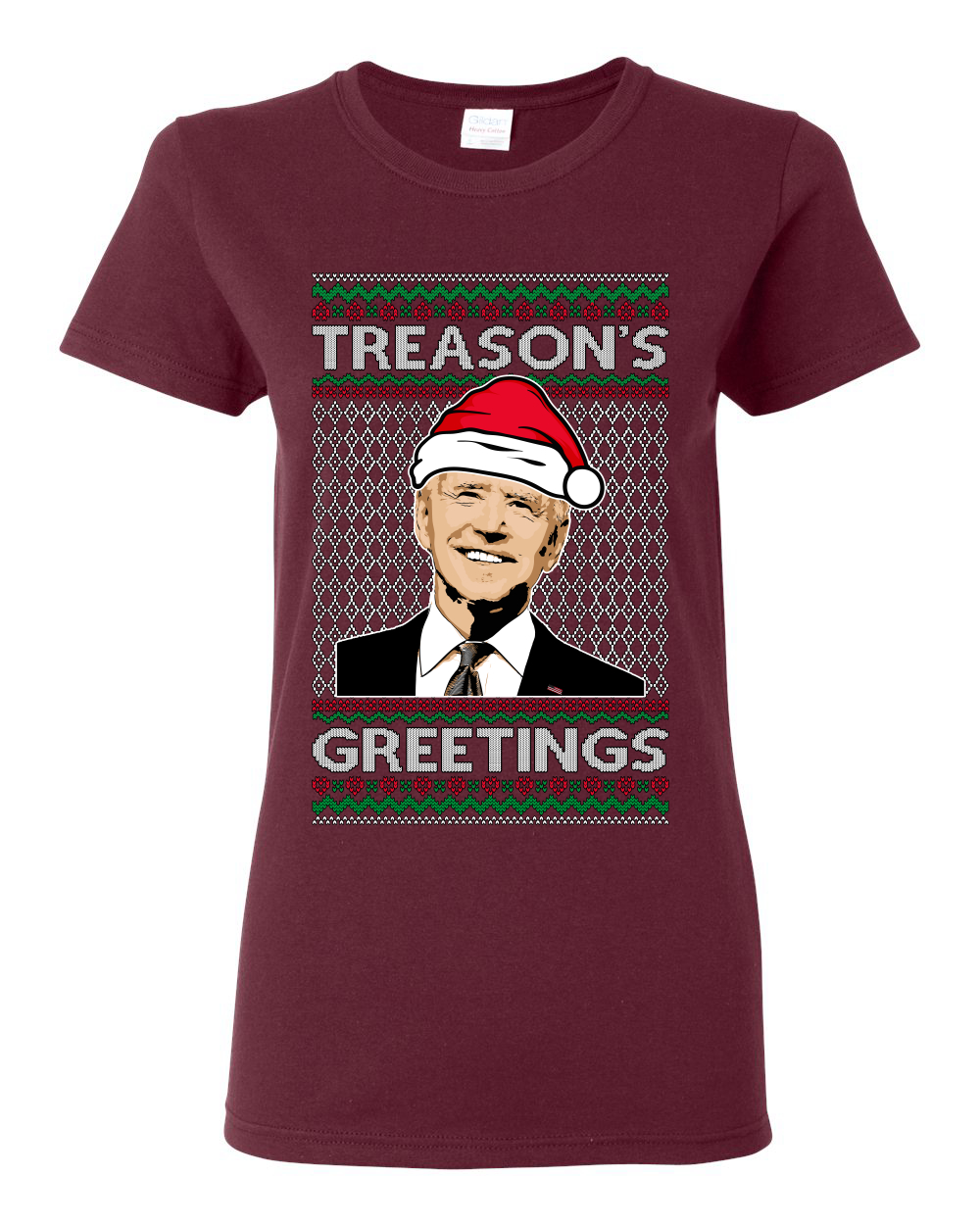 Camiseta gráfica para mujeres Treasons Greetings Biden President humor - Imagen 8 de 14