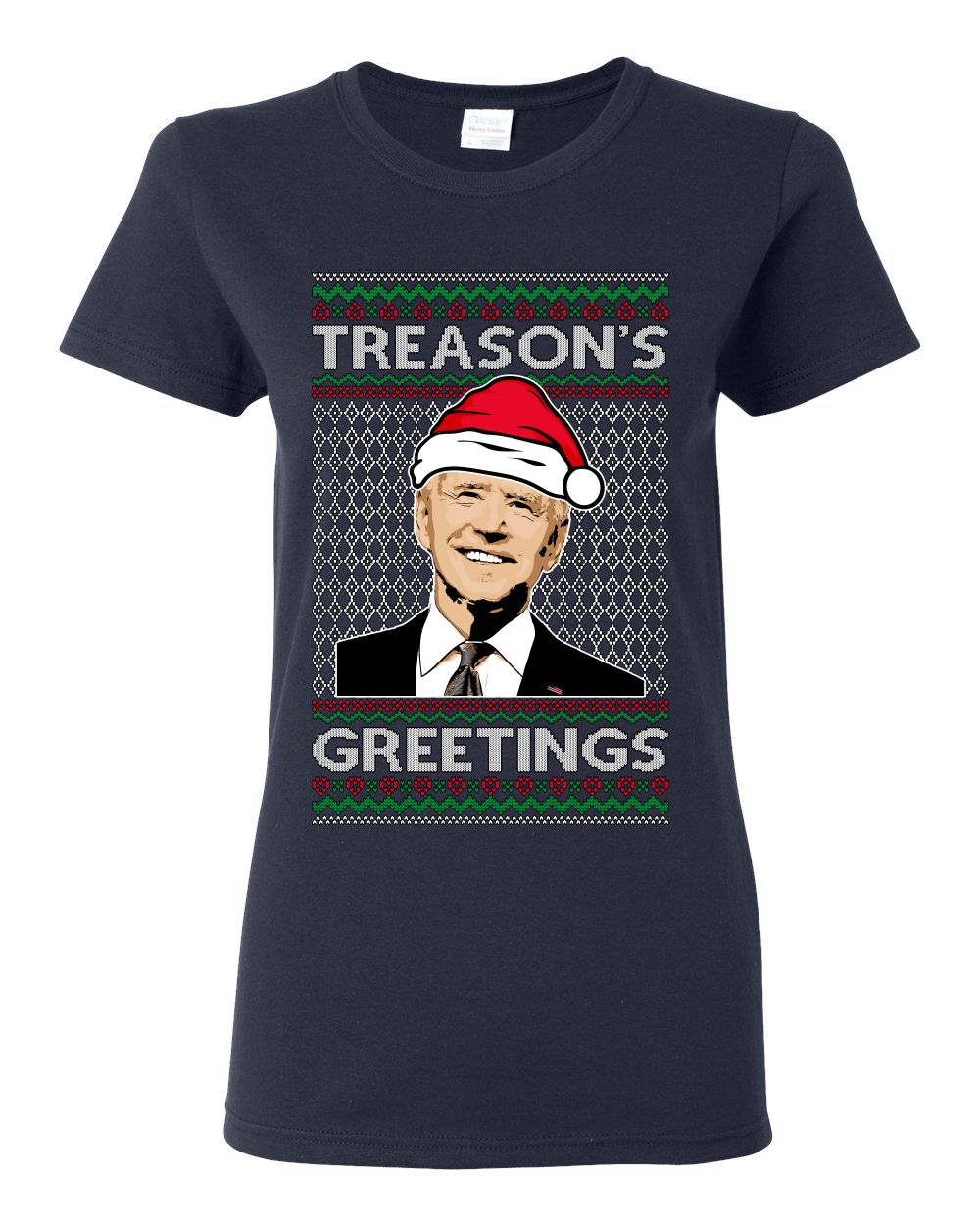 Camiseta gráfica para mujeres Treasons Greetings Biden President humor - Imagen 9 de 14