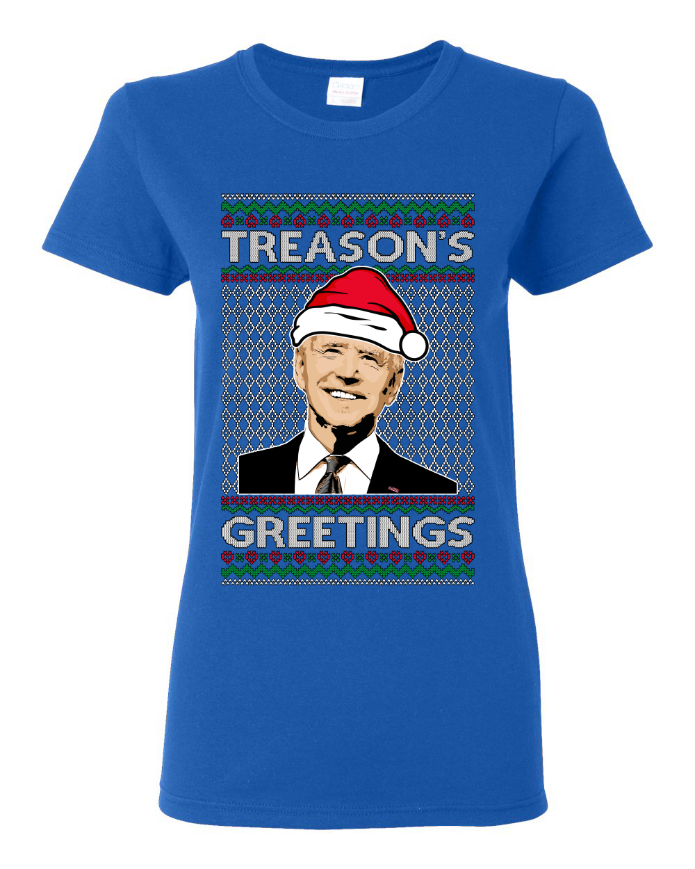 Camiseta gráfica para mujeres Treasons Greetings Biden President humor - Imagen 12 de 14