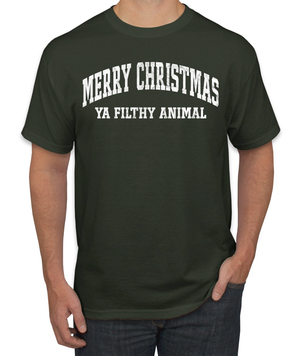 Vintage Home Classic Holiday Movie Quotes Men T-Shirt Forest Green