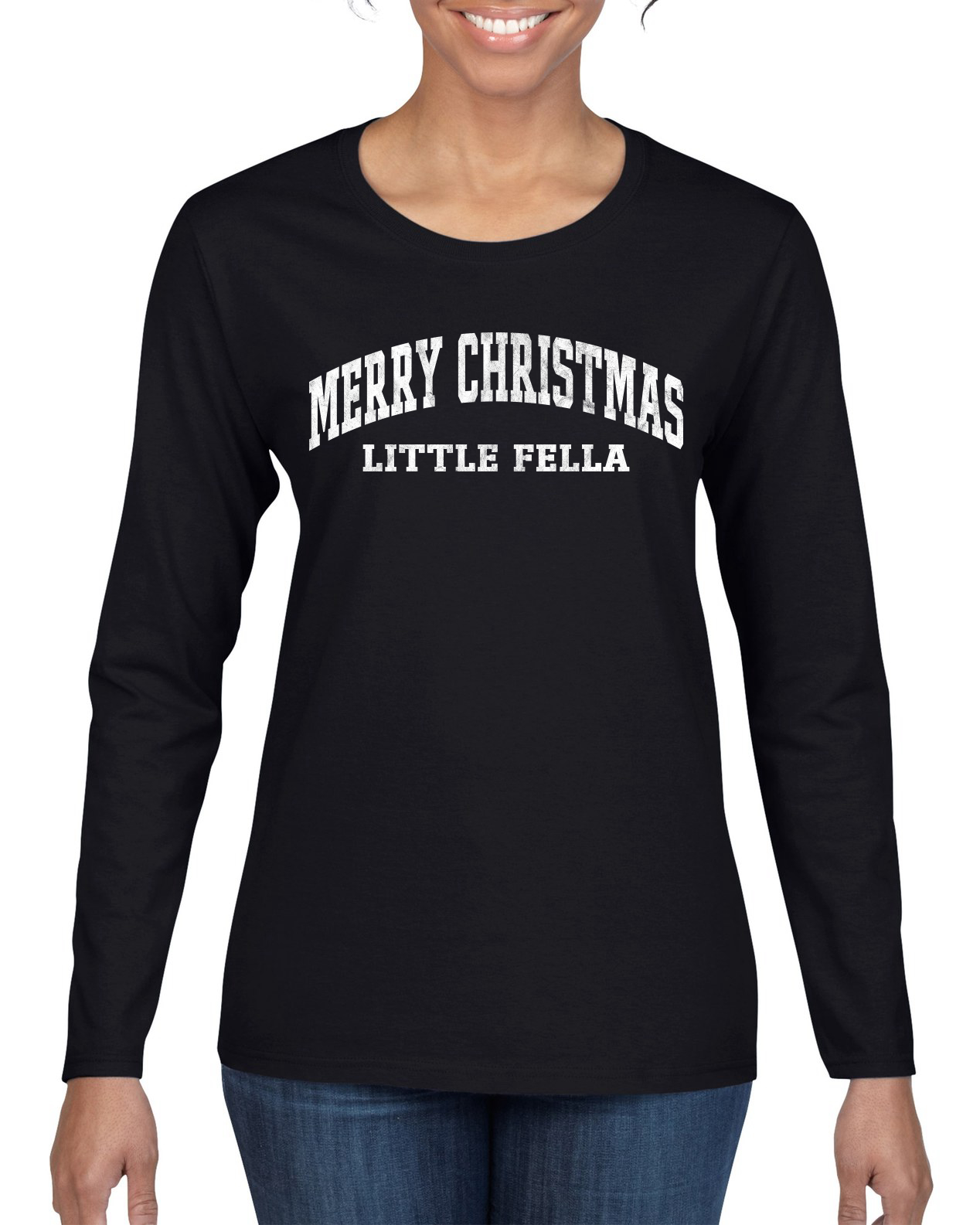 Vintage Home Classic Holiday Movie Quotes Women Graphic Long Sleeve TShirt Black - Picture 6 of 8