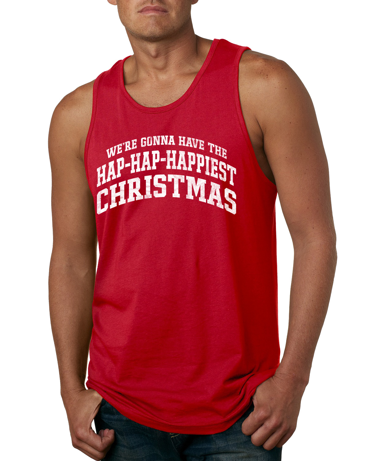 Camiseta sin mangas roja vintage clásica colección de citas de películas navideñas para hombre - Imagen 11 de 11