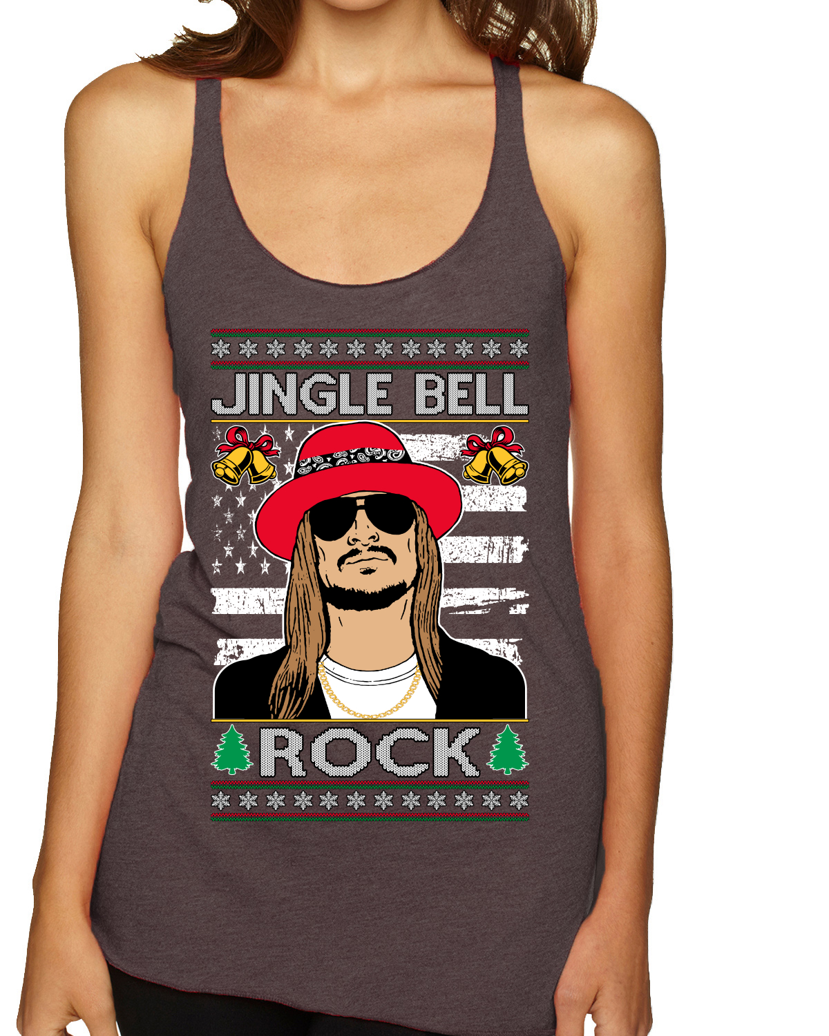 Jingle Bell Rock Kid Rapper Country Music TriBlend Racerback Tank Top