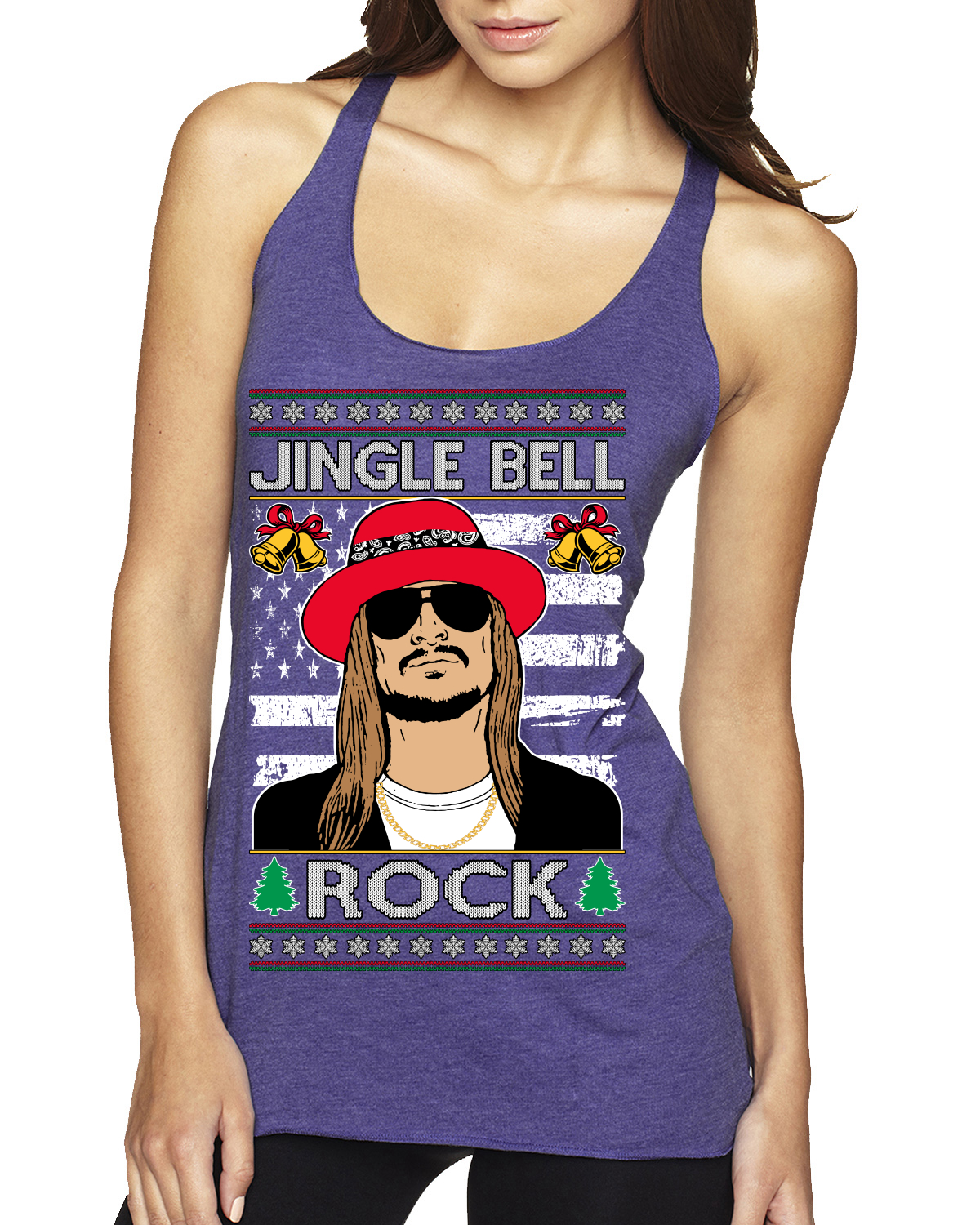 Jingle Bell Rock Kid Rapper Country Music TriBlend Racerback Tank Top