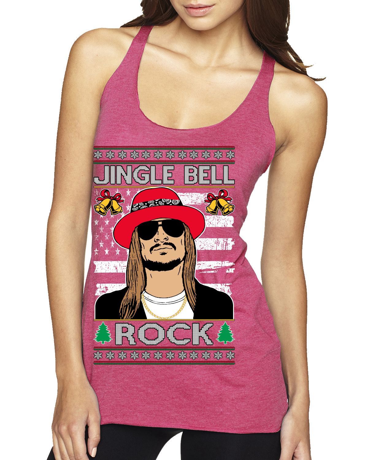 Jingle Bell Rock Kid Rapper Country Music TriBlend Racerback Tank Top