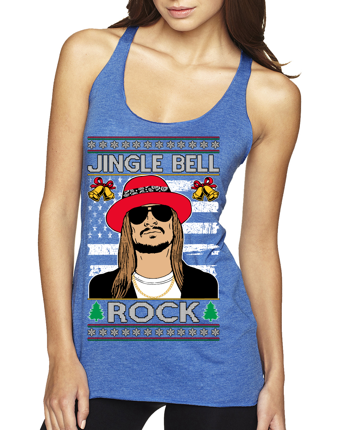 Jingle Bell Rock Kid Rapper Country Music TriBlend Racerback Tank Top