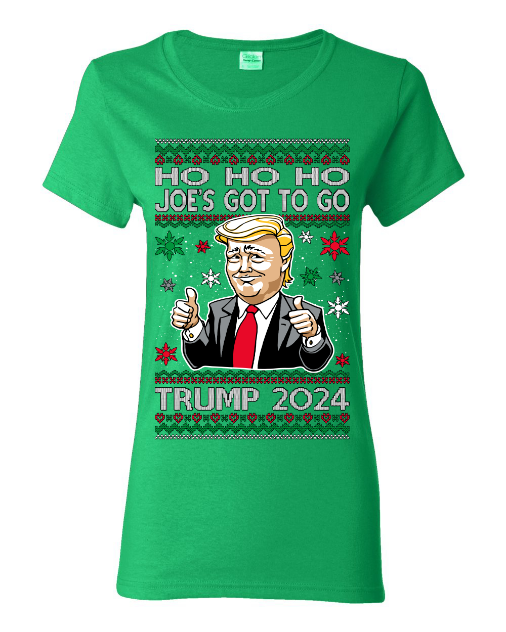 Camiseta gráfica para mujer Ho Ho Ho Joe's Got To Go Trump 2024 - Imagen 7 de 13