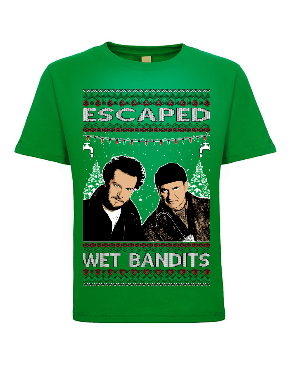 Grafik-T-Shirt Escaped Bandits klassisches Zuhause Urlaub Film Kleinkind Crew - Bild 3 von 6