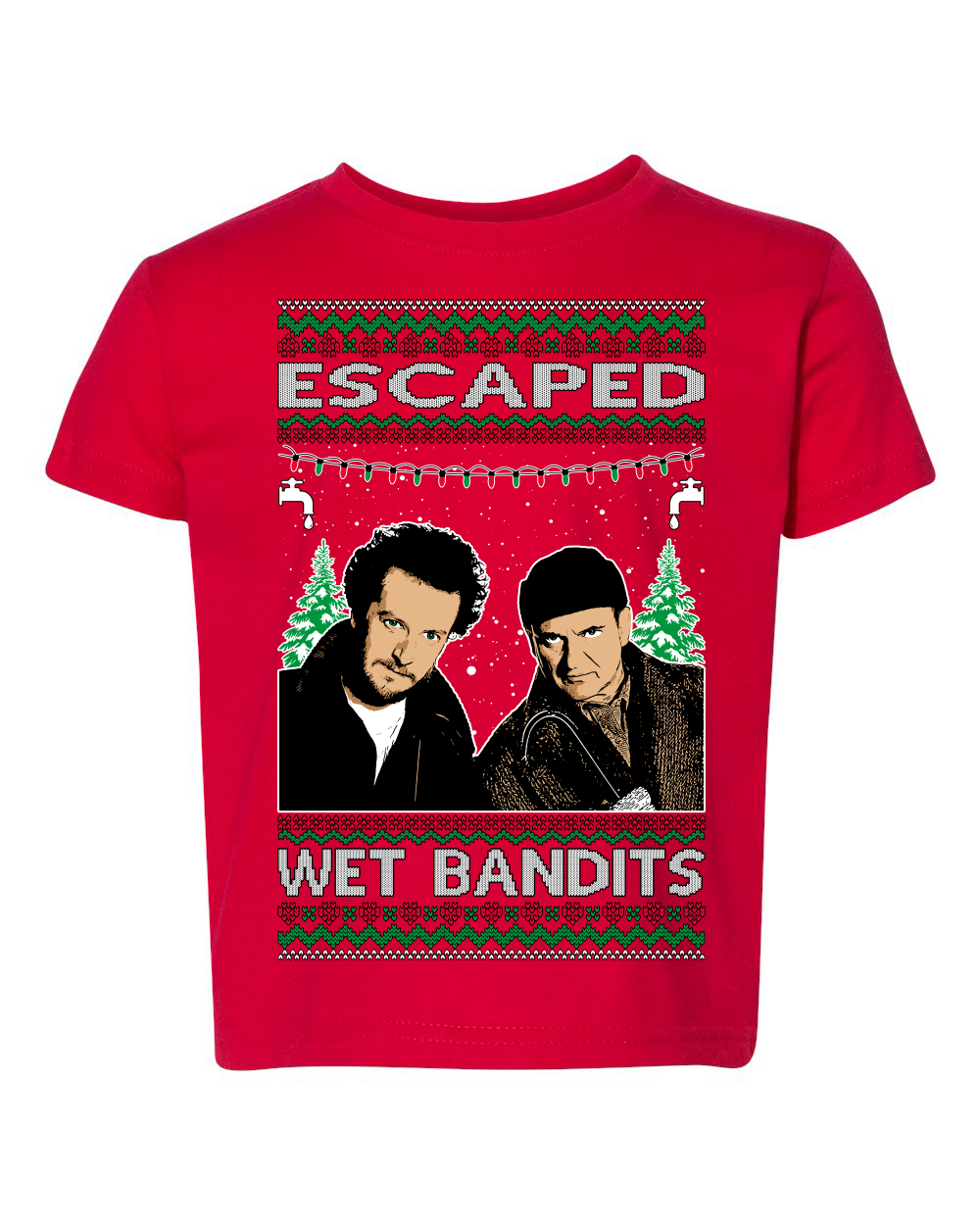 Grafik-T-Shirt Escaped Bandits klassisches Zuhause Urlaub Film Kleinkind Crew - Bild 4 von 6