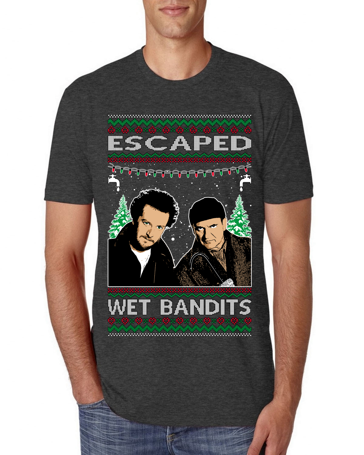 Escaped Bandits Classic Home Holiday Movie Men Premium TriBlend TShirt