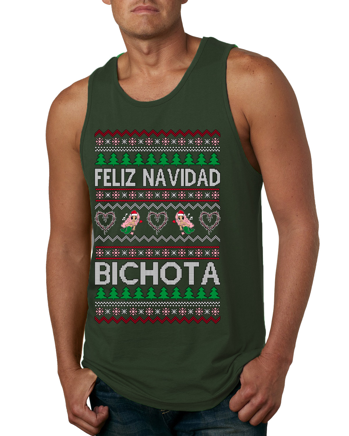 Feliz Navidad Bichota Men Tank Top - Picture 4 of 9