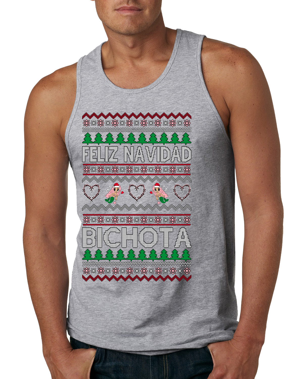 Feliz Navidad Bichota Men Tank Top - Picture 5 of 9