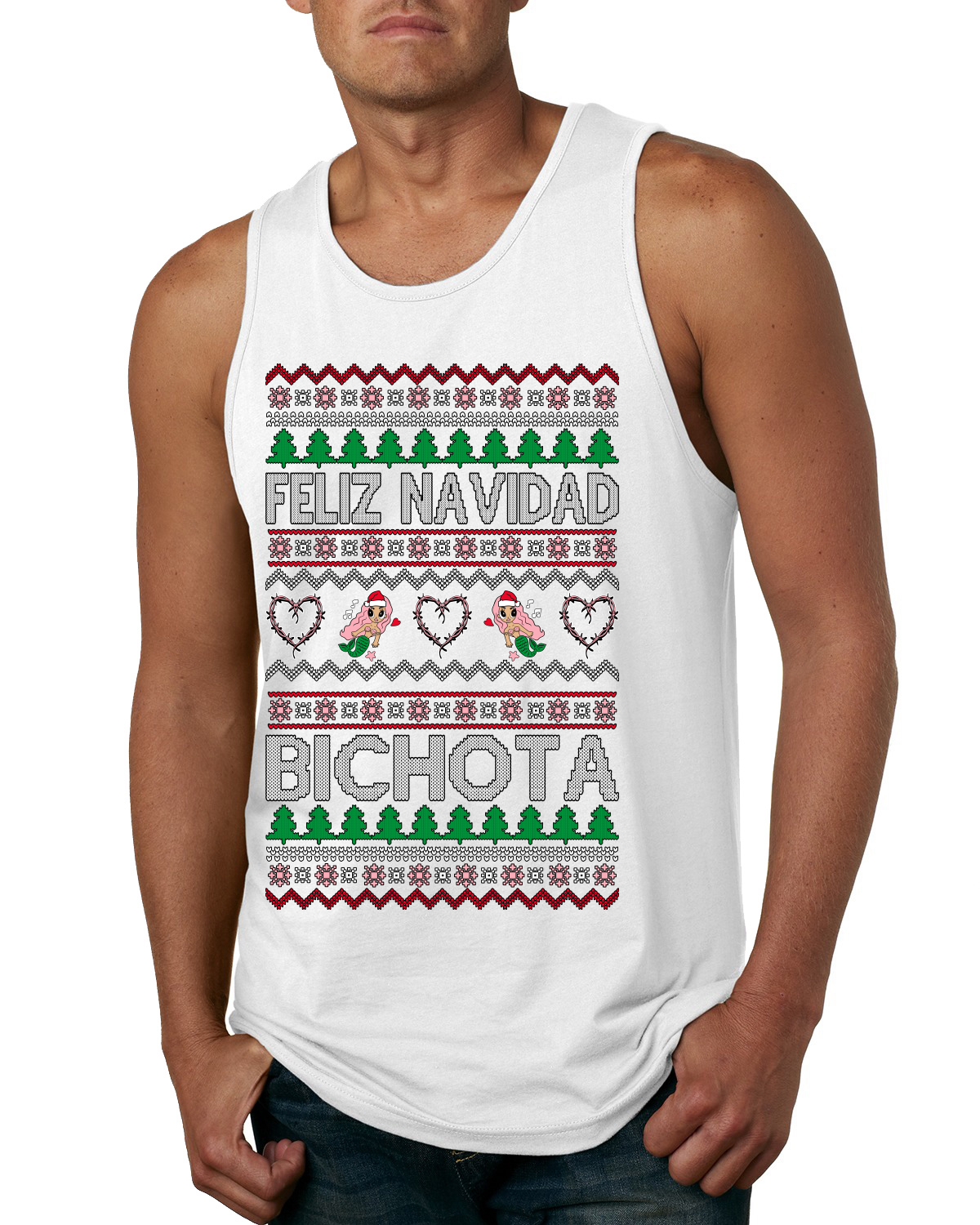 Feliz Navidad Bichota Men Tank Top - Picture 9 of 9