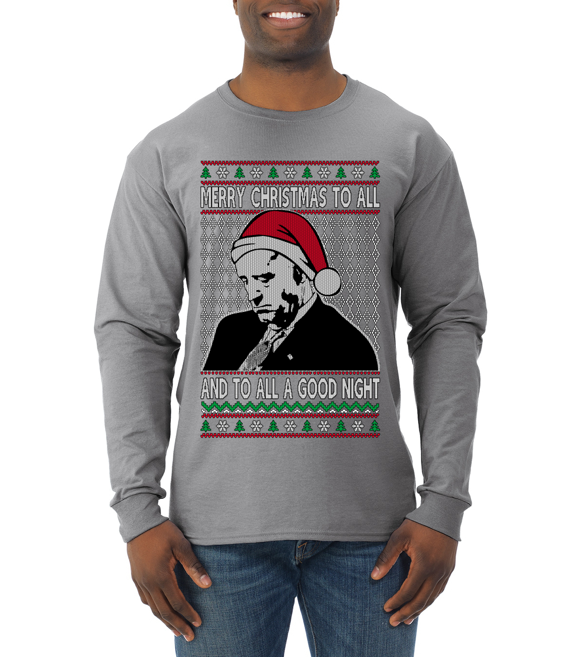 Langarmshirt Sleepy Joe Merry Xmas To All And All A Good Night Männer - Bild 7 von 15