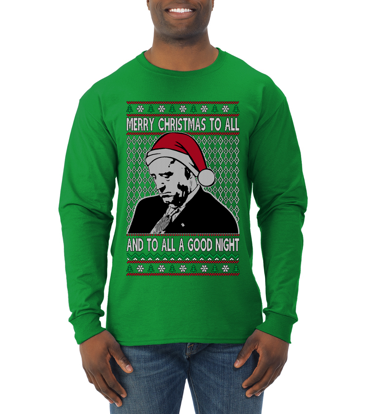 Langarmshirt Sleepy Joe Merry Xmas To All And All A Good Night Männer - Bild 8 von 15