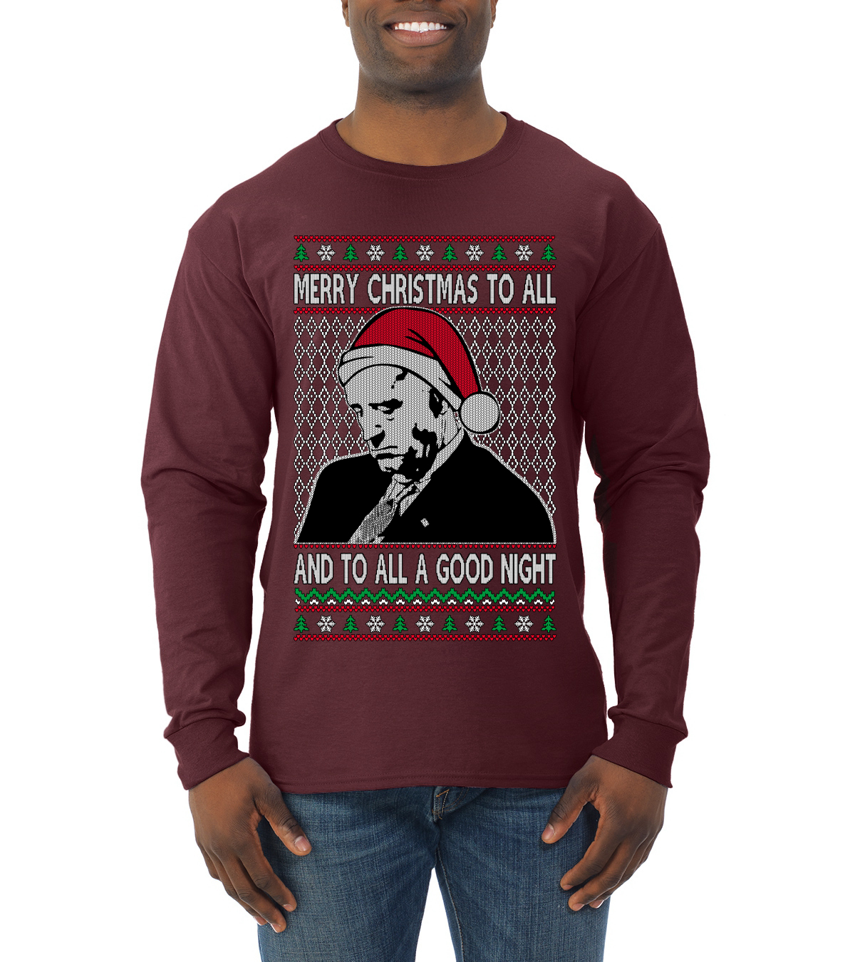 Langarmshirt Sleepy Joe Merry Xmas To All And All A Good Night Männer - Bild 9 von 15