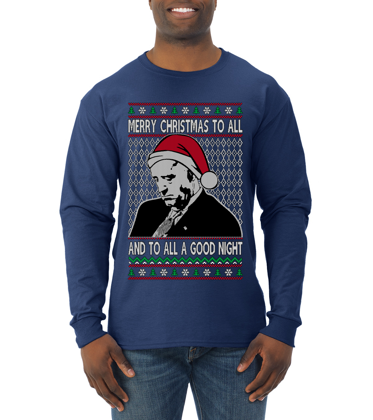 Langarmshirt Sleepy Joe Merry Xmas To All And All A Good Night Männer - Bild 10 von 15