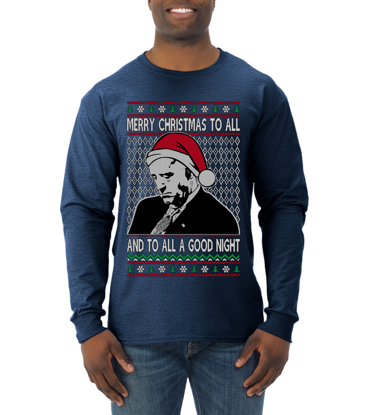 Langarmshirt Sleepy Joe Merry Xmas To All And All A Good Night Männer - Bild 13 von 15