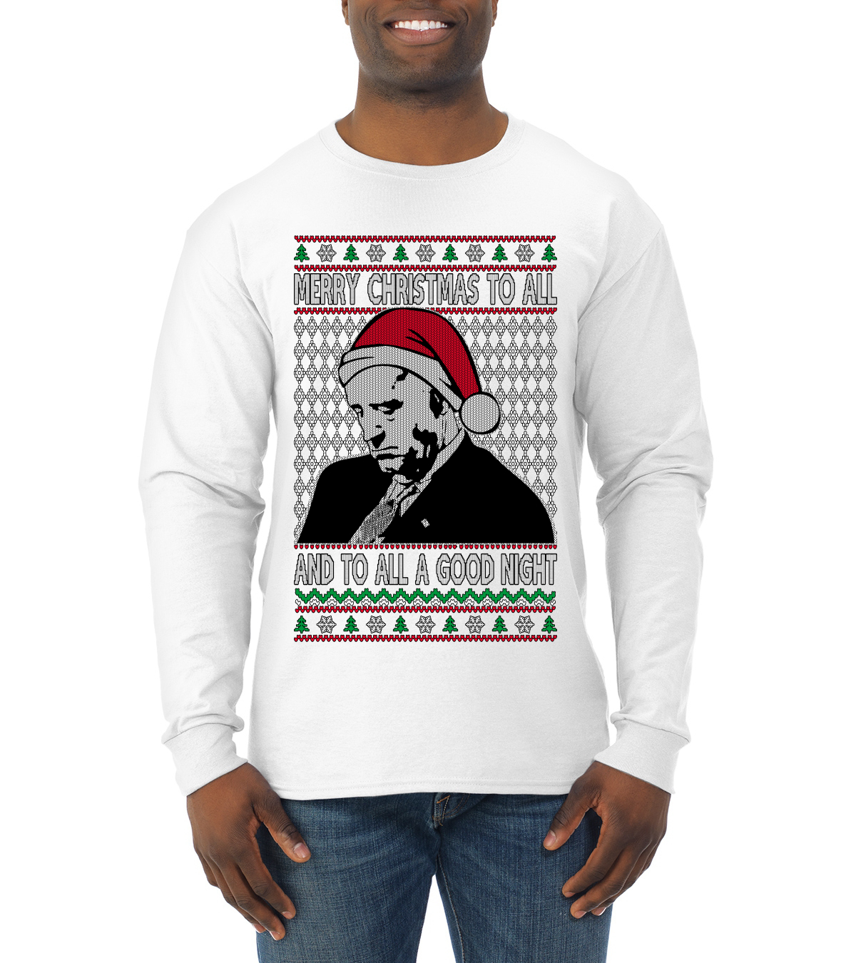 Langarmshirt Sleepy Joe Merry Xmas To All And All A Good Night Männer - Bild 15 von 15