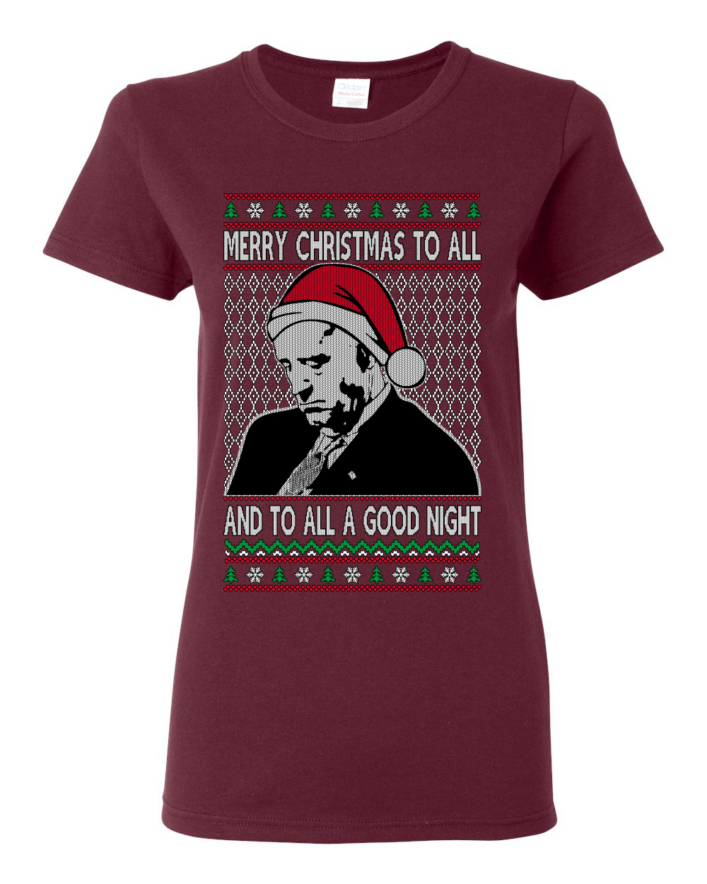 Camiseta gráfica para mujer Sleepy Joe Merry Navidad a todos y todas buenas noches - Imagen 8 de 13