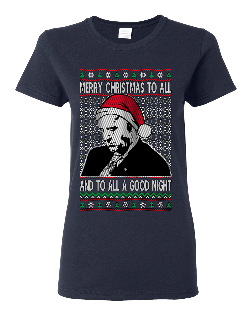 Camiseta gráfica para mujer Sleepy Joe Merry Navidad a todos y todas buenas noches - Imagen 9 de 13