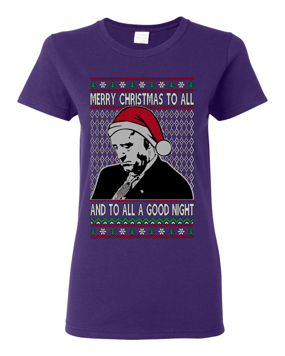 Camiseta gráfica para mujer Sleepy Joe Merry Navidad a todos y todas buenas noches - Imagen 10 de 13