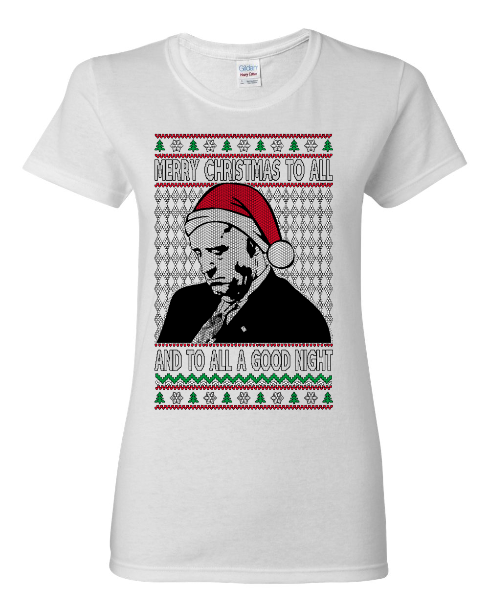 Camiseta gráfica para mujer Sleepy Joe Merry Navidad a todos y todas buenas noches - Imagen 13 de 13