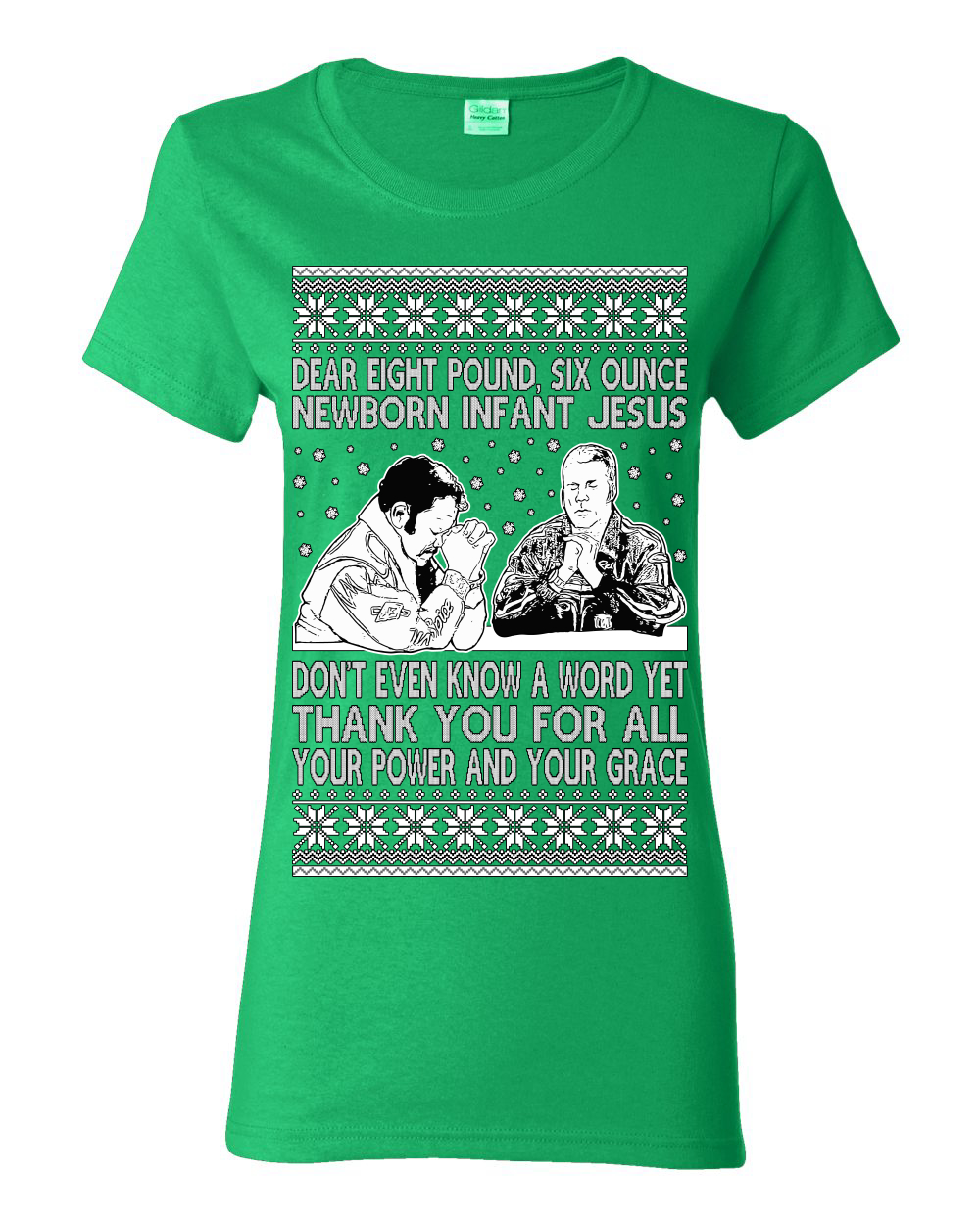 Camiseta gráfica de 8 libras 6 onzas bebé Jesús agitar y hornear para mujer - Imagen 7 de 13